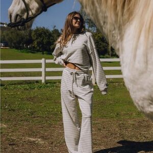 Striped Gray Women's Lounge Pants